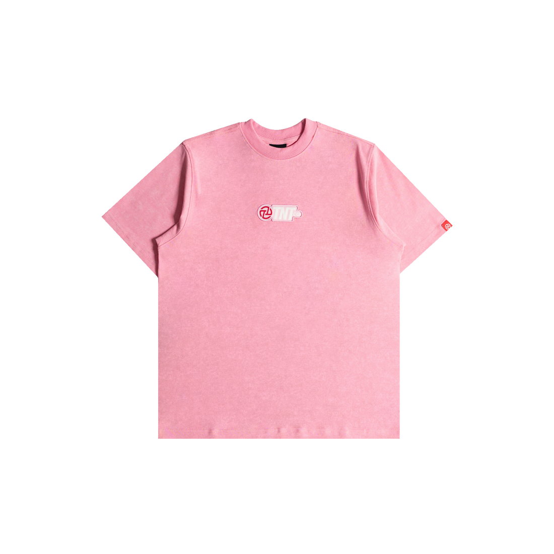 Acid Washed Logo Tee Pink