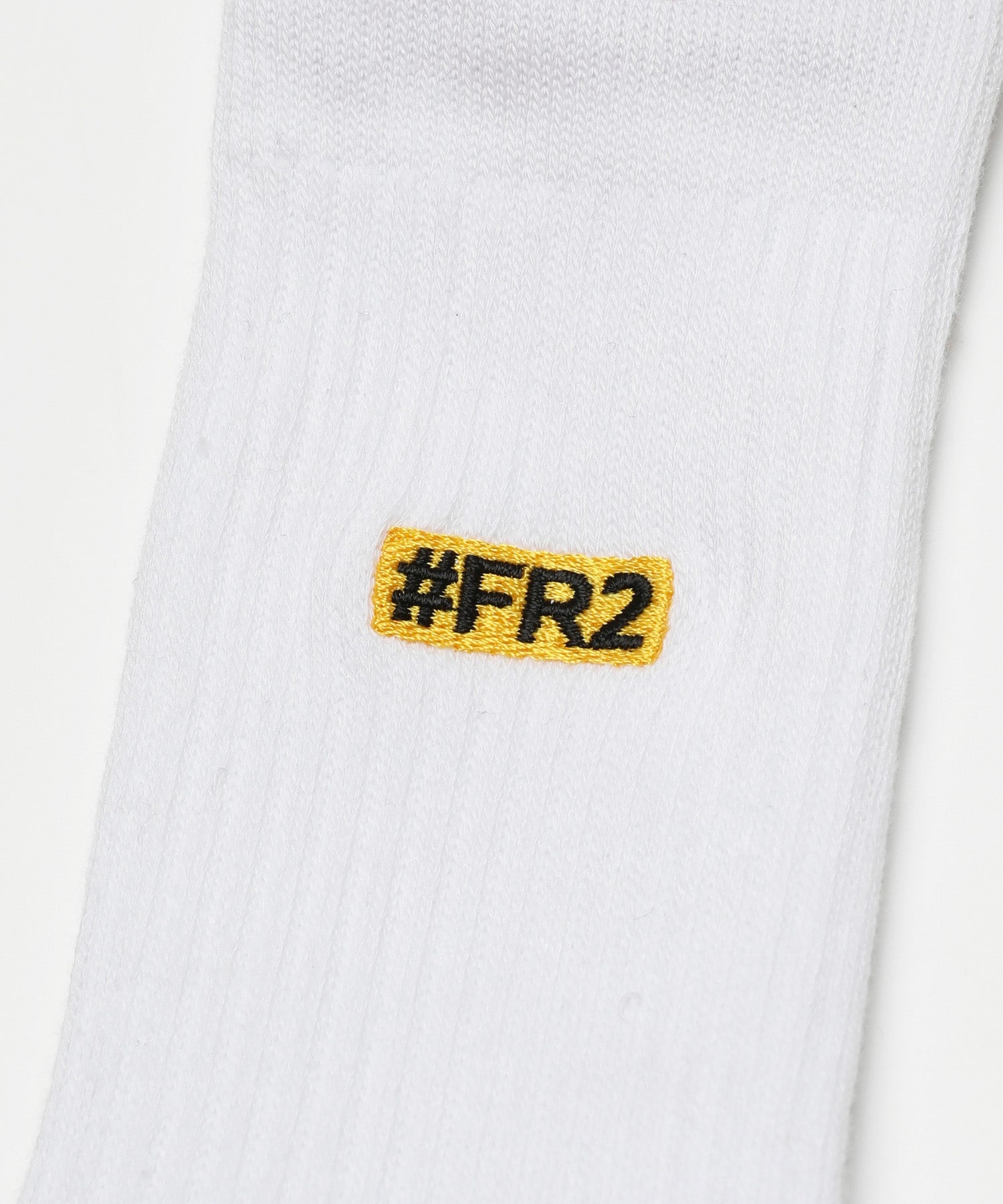 Yellow Box Logo Socks White