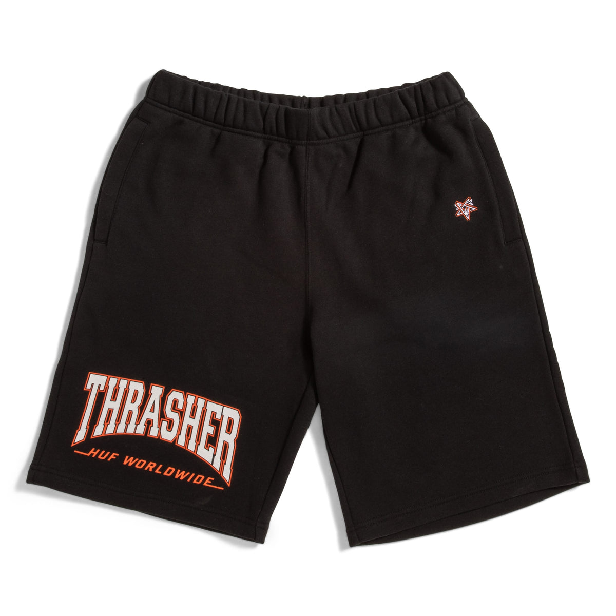 x Thrasher Deep Drive Fleece Shorts Black