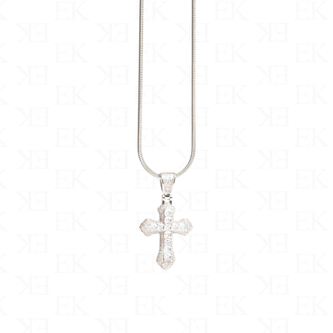 Infinite Cross Necklace Silver