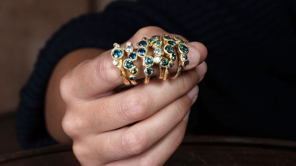 Emily Nixon Jewellery Sapphire Ring Stack
