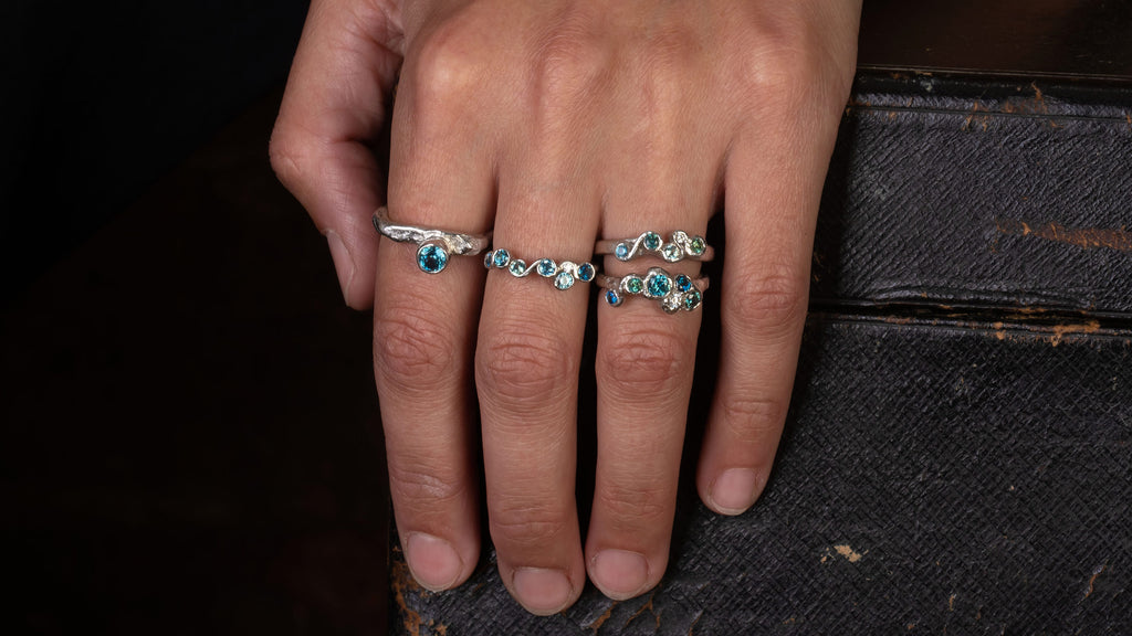 Ocean Stone Collection Ring Stack