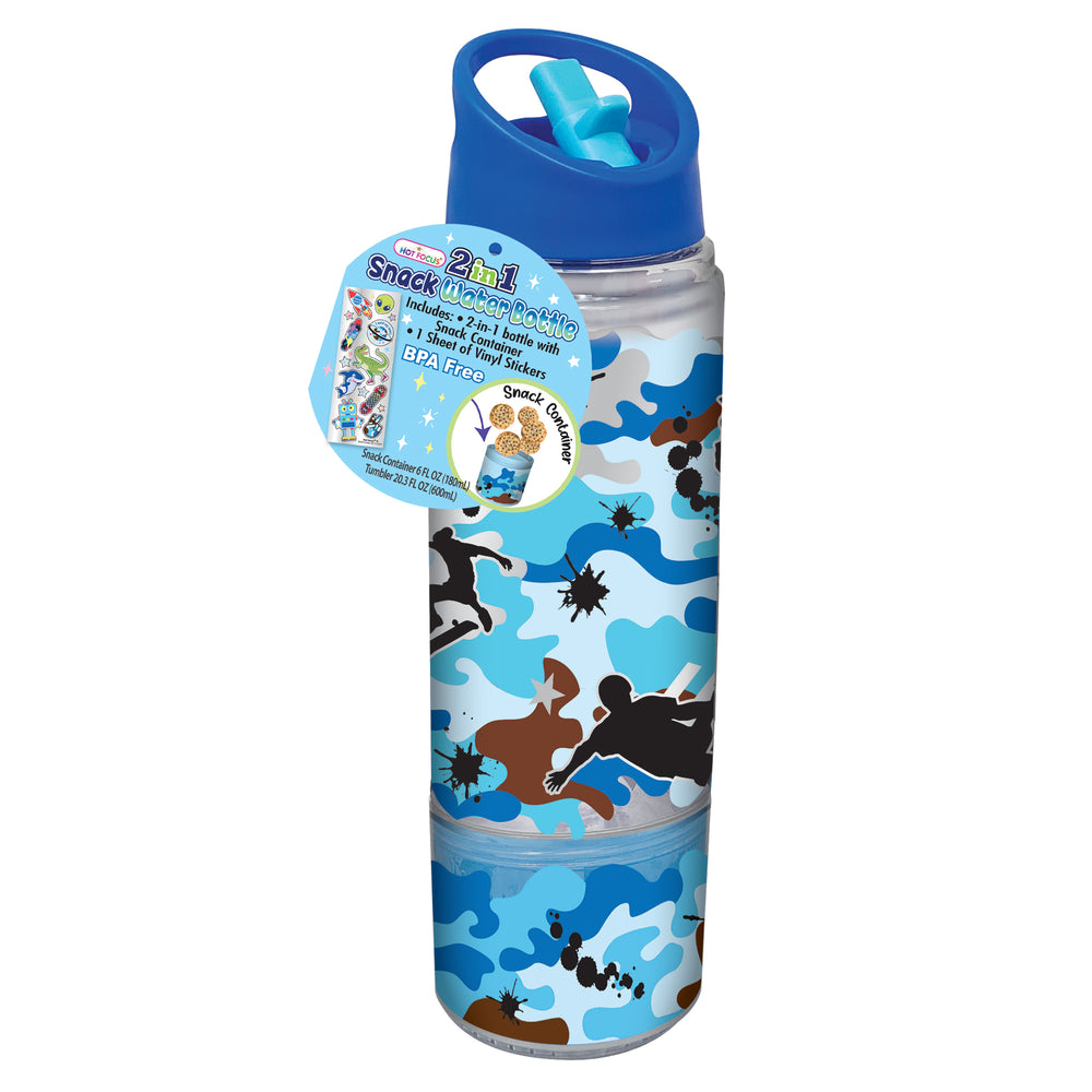 Hot Focus 2 in 1 Snack Water Bottle - Groovy Flower