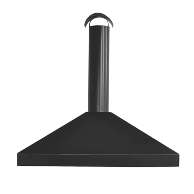 Medidas de campanas de cocina; producto de frente de color negro