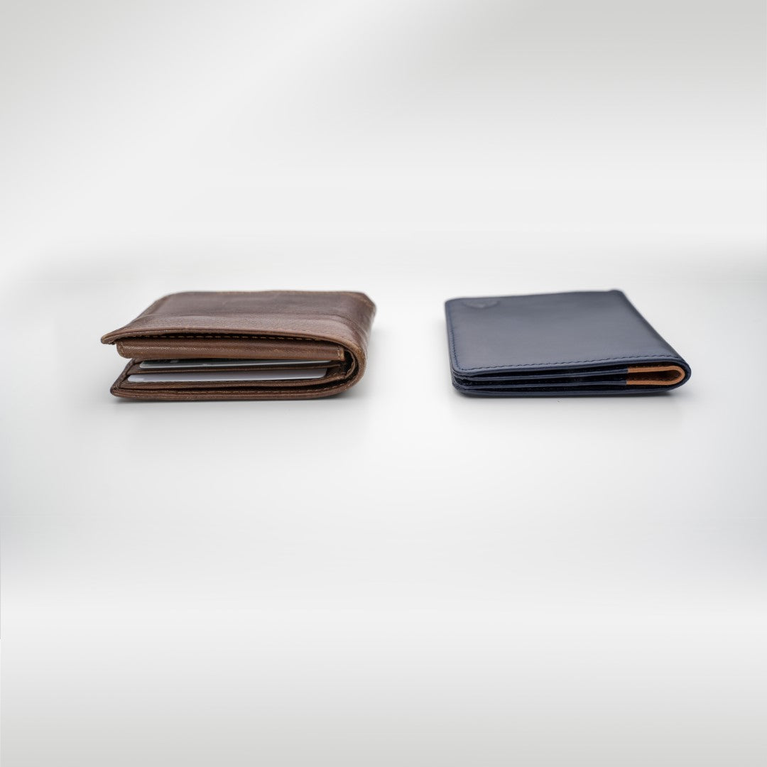 K2 slim mens leather wallets RFID protected
