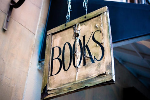 Book Marketing and Book Descriptions Book store sign