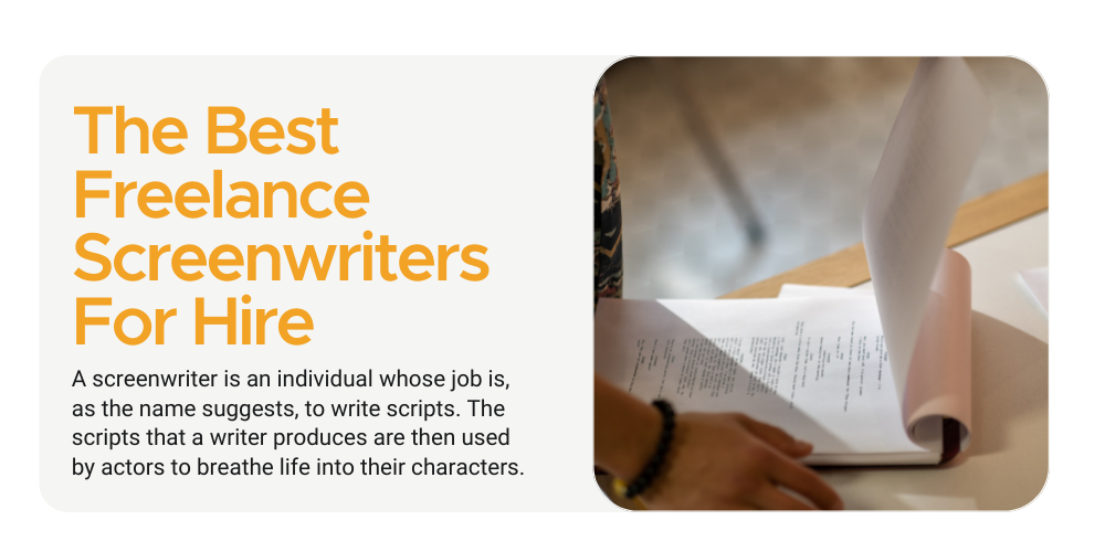 Screenwriter for hire - Screenwriters for hire