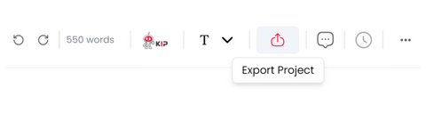 Export project in Dibbly Create
