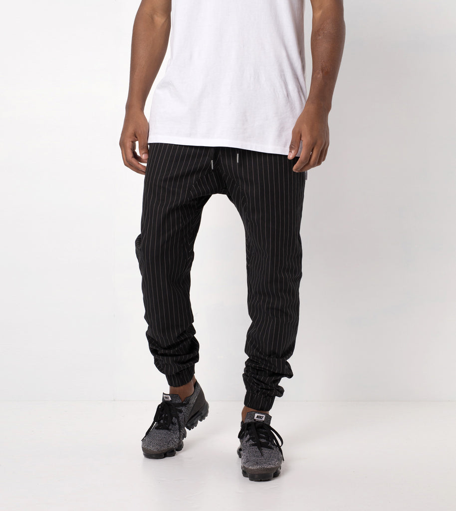 pinstripe jogger