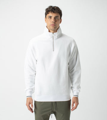 Track Zip Sweat White – ZANEROBE