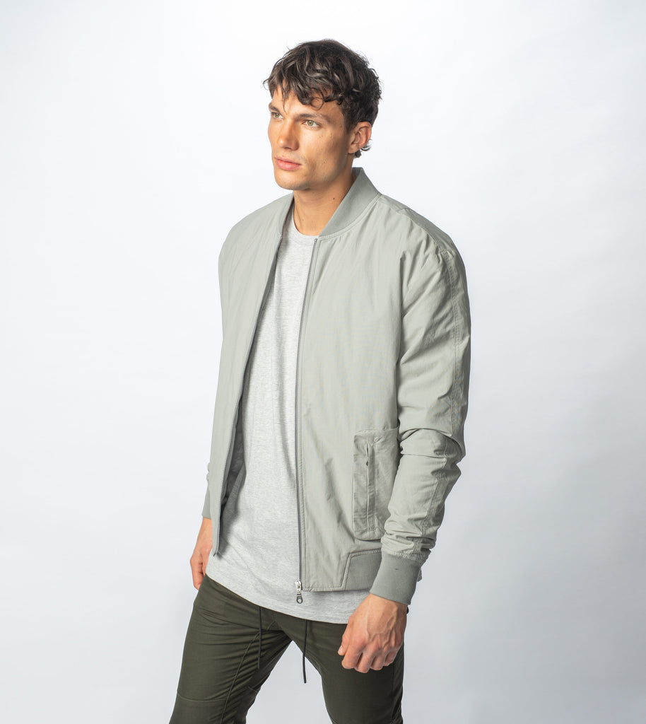 Utility Bomber Jacket Cement – ZANEROBE