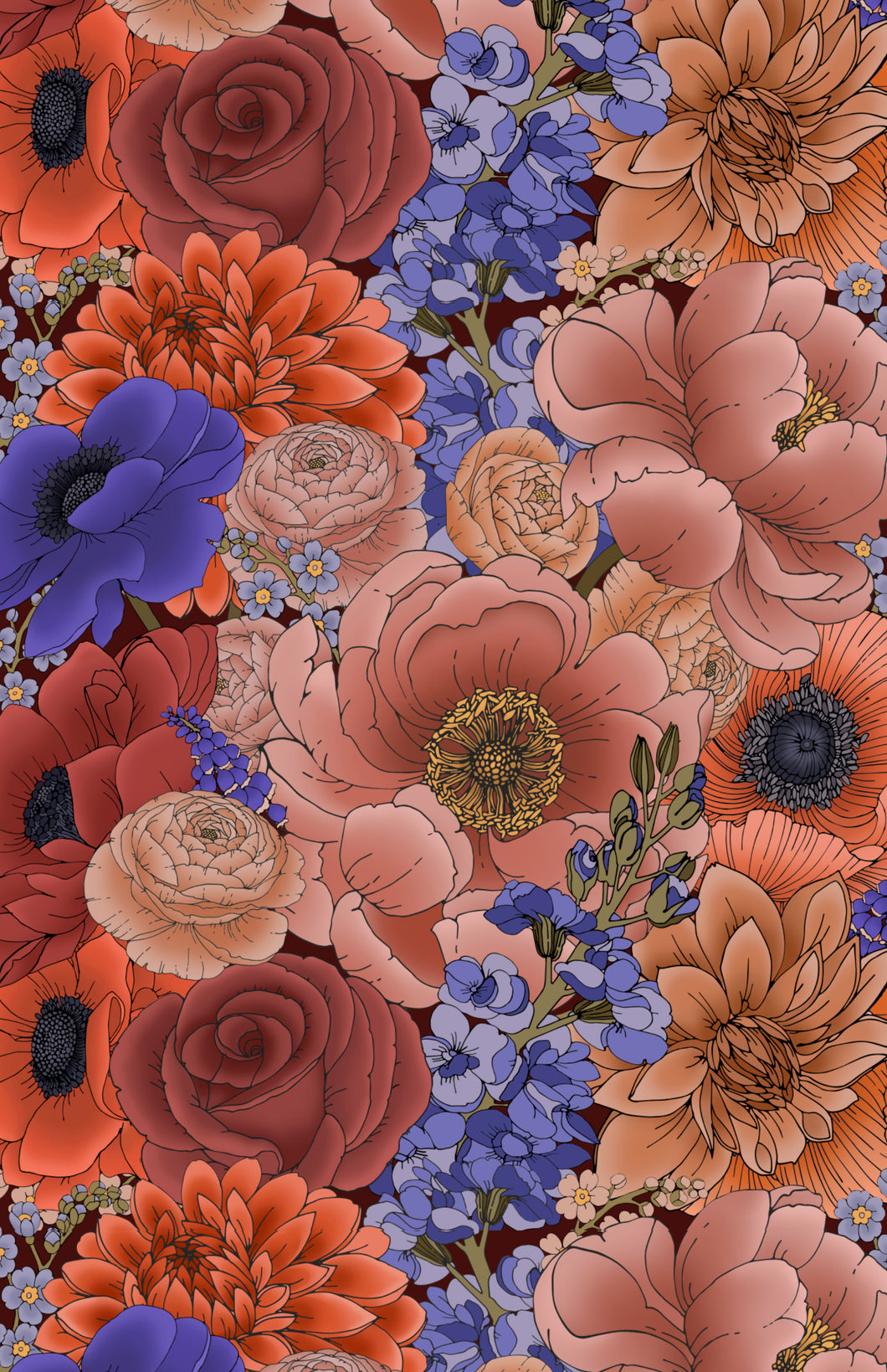 Winter Floral Wallpaper – Emily Carter London