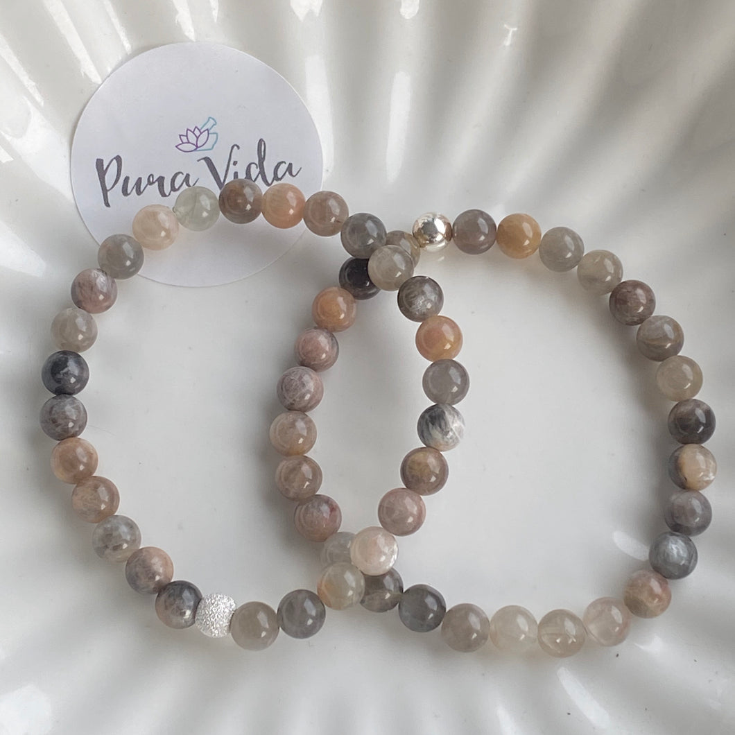 Black Moonstone Tiny | Sterling Silver
