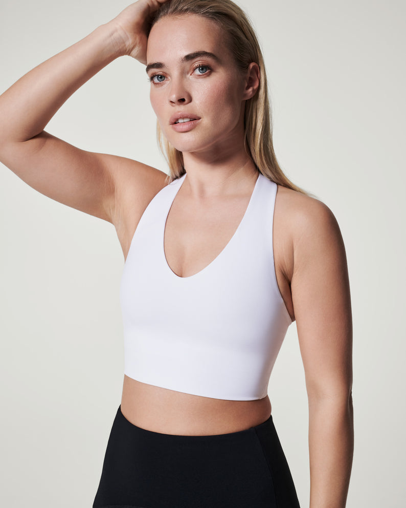 Longline Medium Impact Sports Bra • Very Black – Tonya's Treasures Inc.