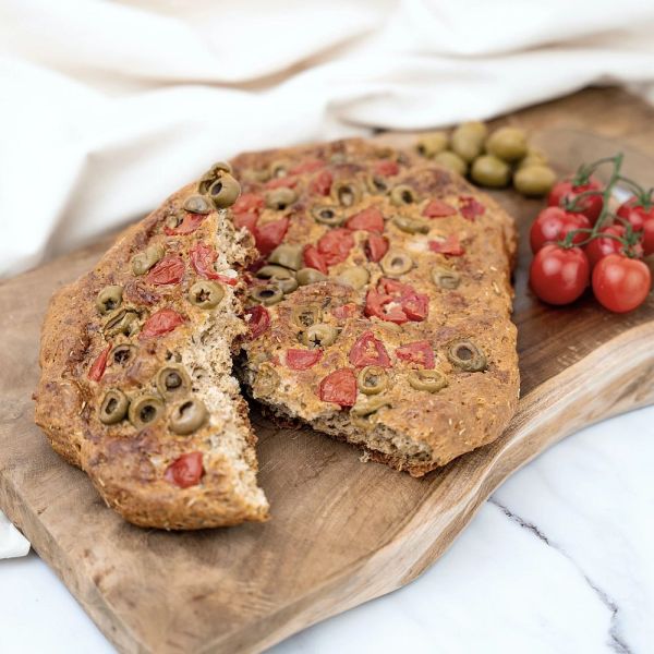 Würziges aromatisches Focaccia