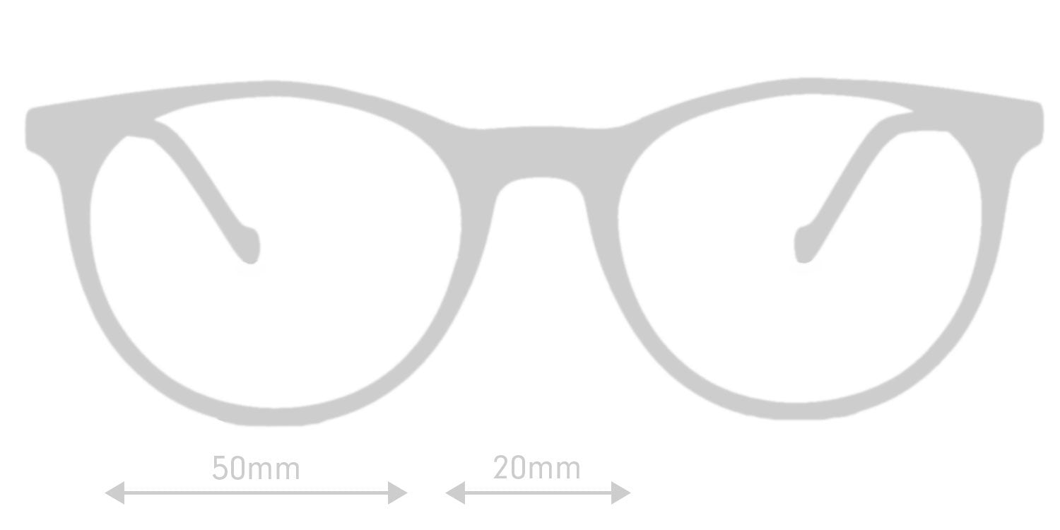 LUMES Mayfield black computer glasses silhouette with measurements from side angle