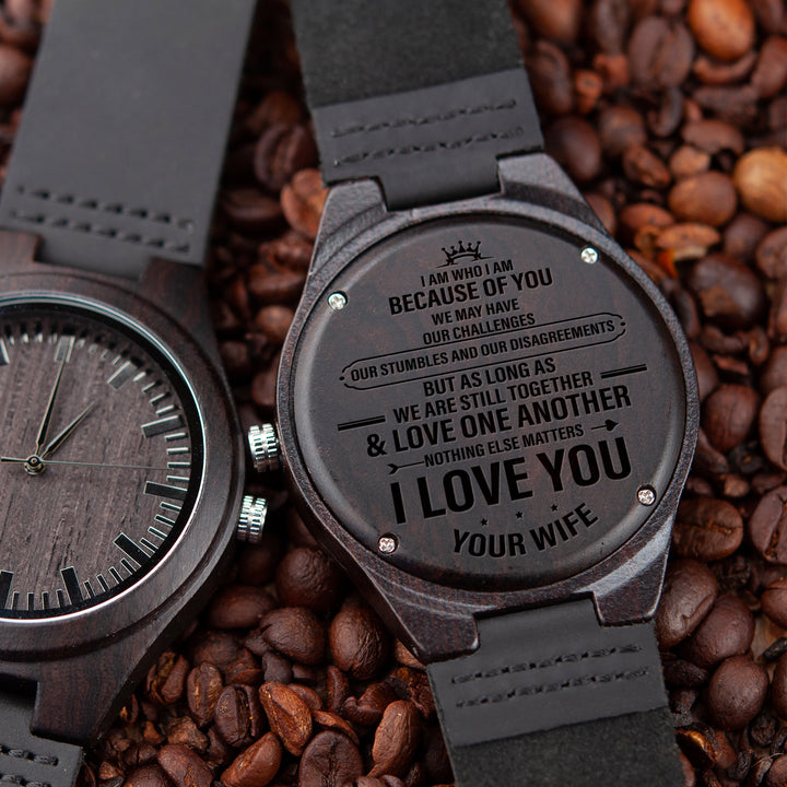 HUSBAND WIFE - NOTHING ELSE MATTERS - WOOD WATCH