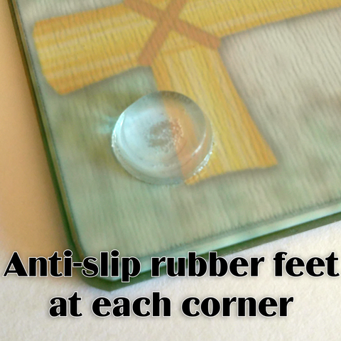 Glass cutting board anti slip rubber feet from Jin Jin Junction