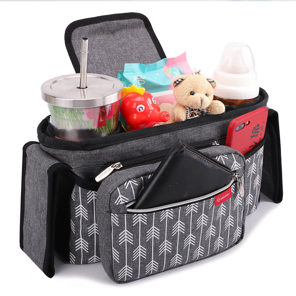 stroller organizer with cup holders