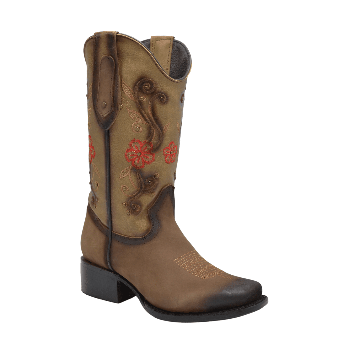 falta Contable tubo JB15-01 Brown Boots Flowers | Botas de Rodeo para Mujer | Joe Boots – El  Mundo De Charros