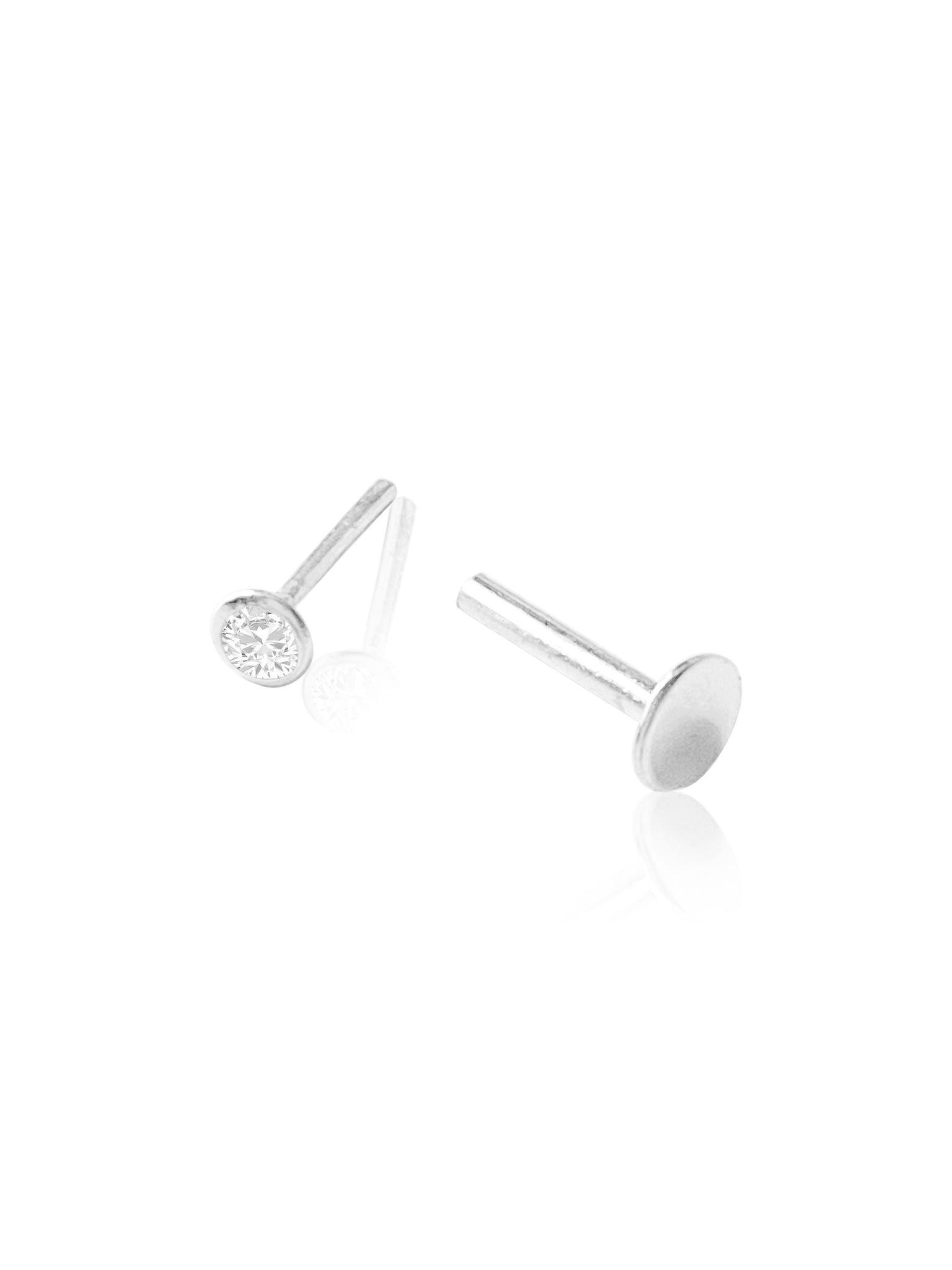 14K Gold Push Flat Back Birthstone Earring – KEILA