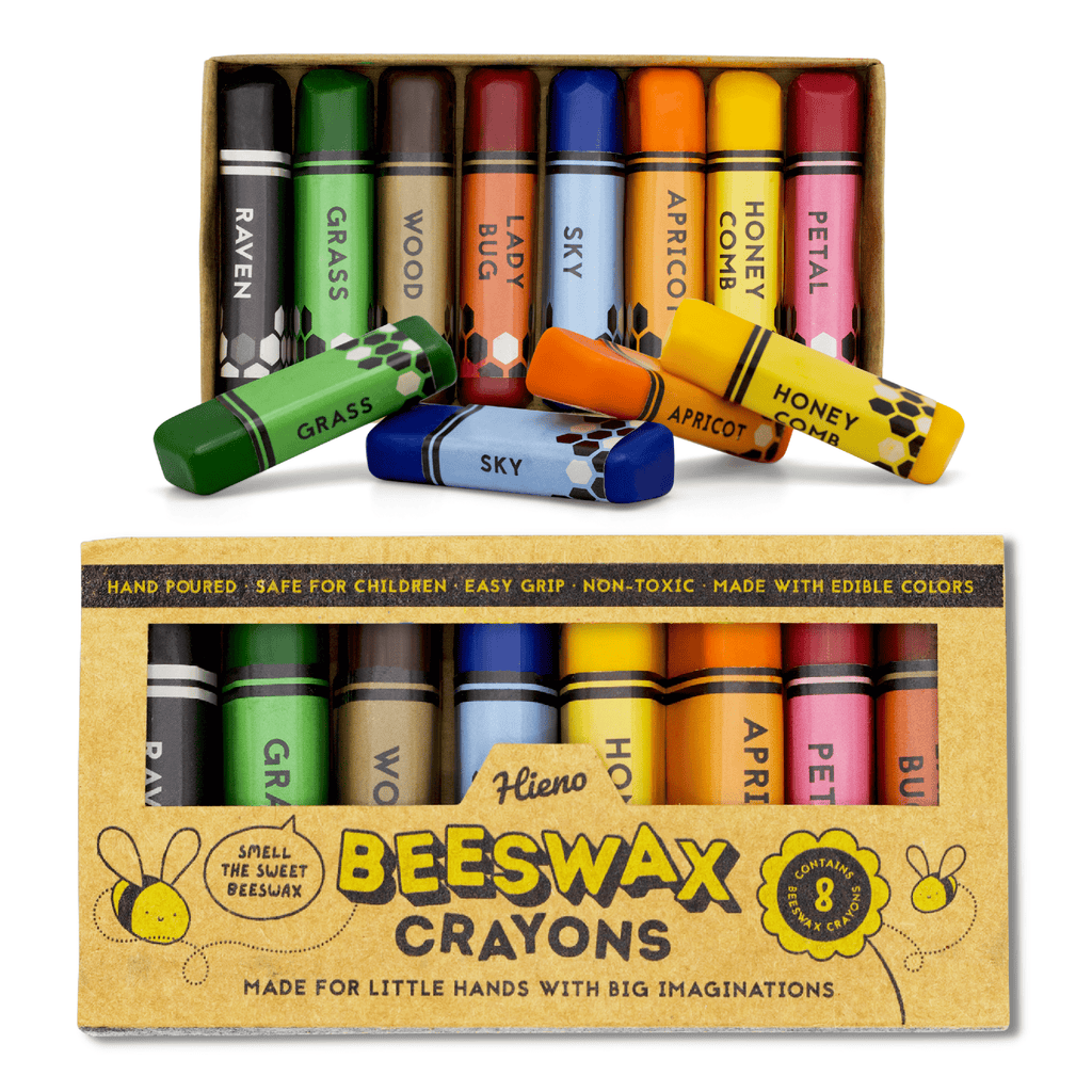 [2 Pack] Natural Beeswax Crayons for Toddlers and Kids - Kid Friendly  Crayons Made With 100% Pure Beeswax - 12 Vibrant Colors in Each Set for  Your