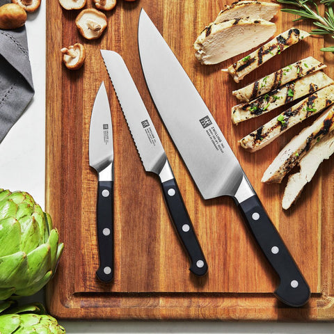 3 Piece Essential Chef Knife Set // Orange