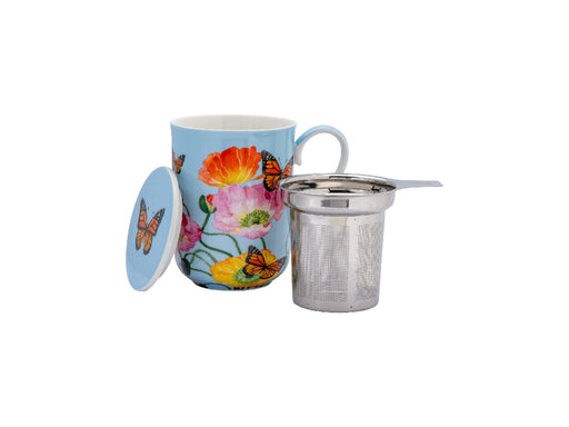 MW Gabby Malpas Posey Mug with Infuser 340ML Field of Poppies Gift Boxed
