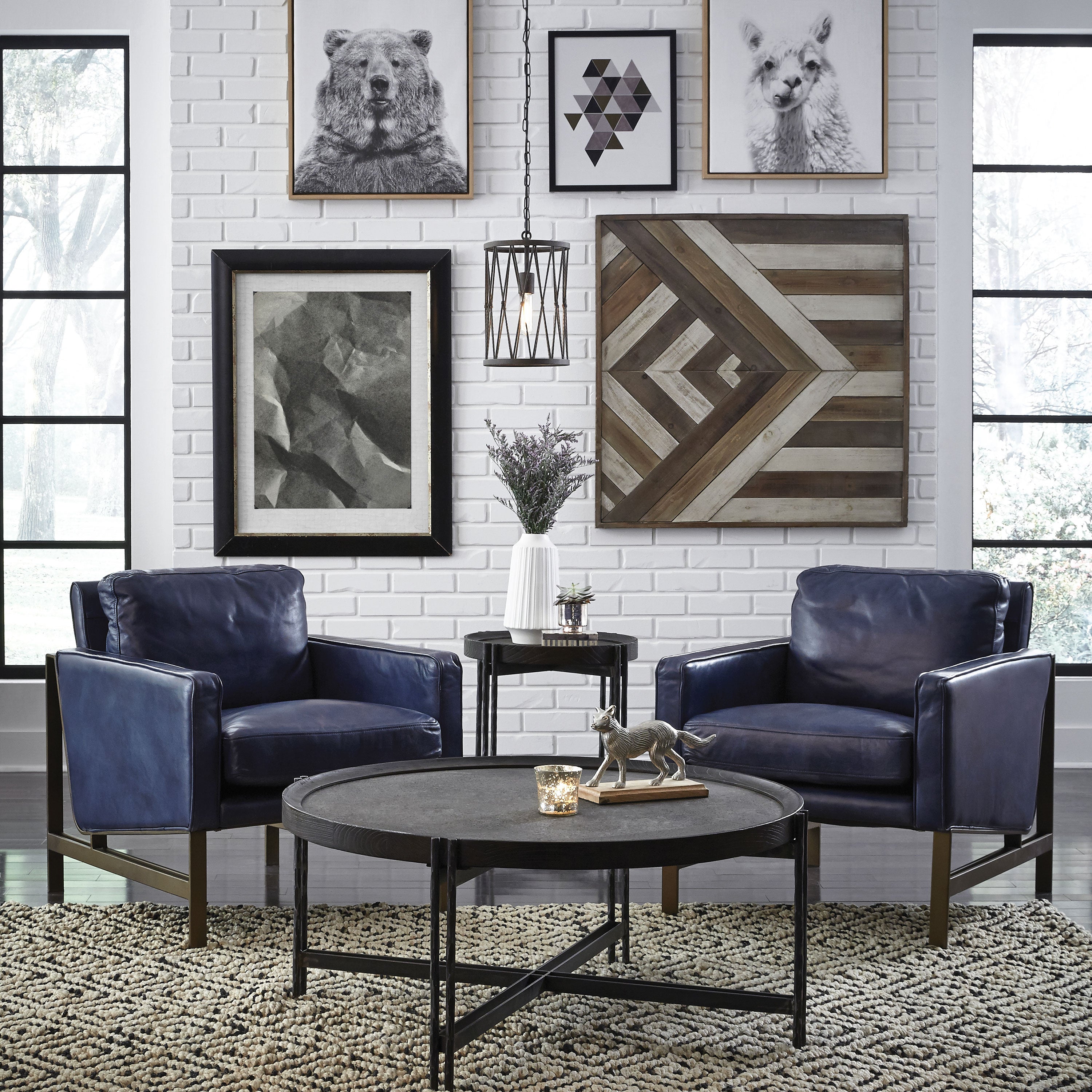 Chazzie Blue Club Chair | Schneiderman's Furniture