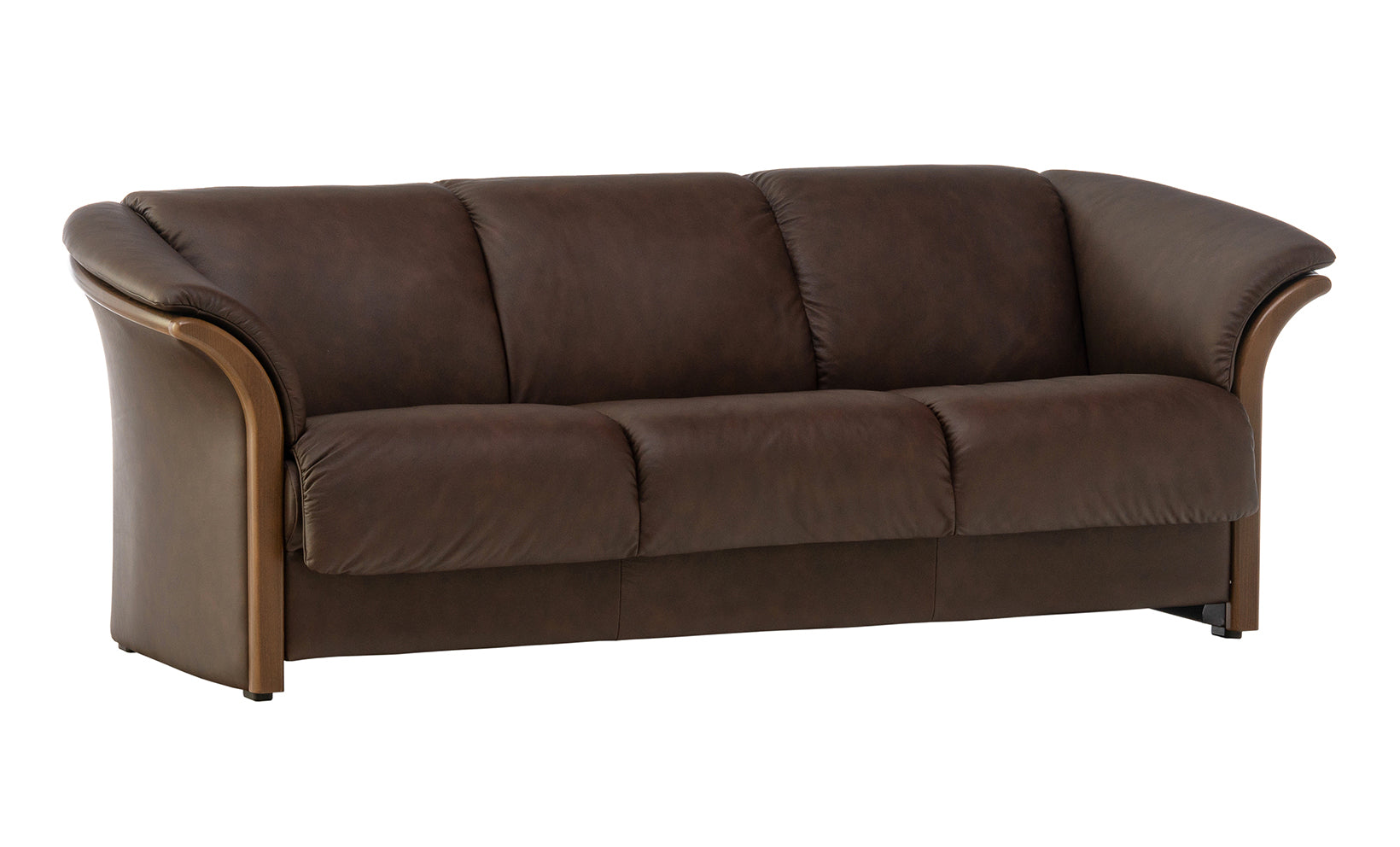 manhattan leather sofa with wood trim by stressless