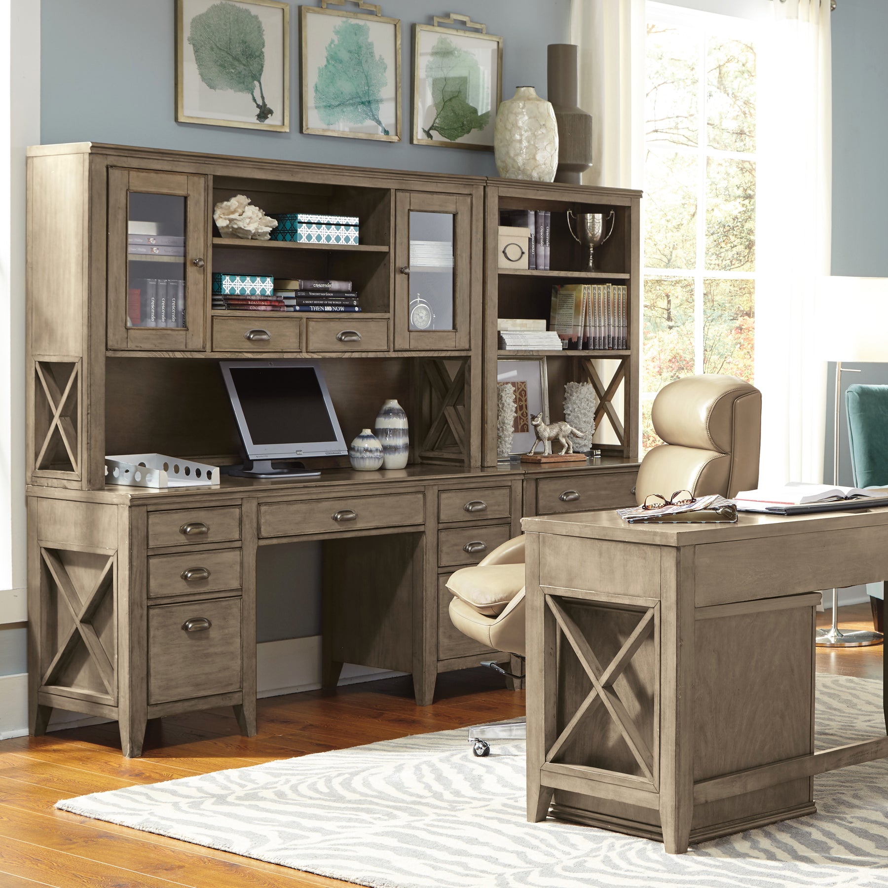 Camden Executive Desk And Hutch Schneiderman S Furniture