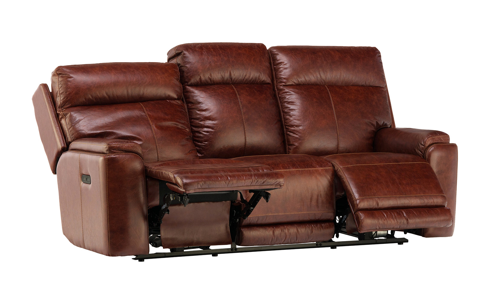 sienna designs leather power reclining sofa in charcoal