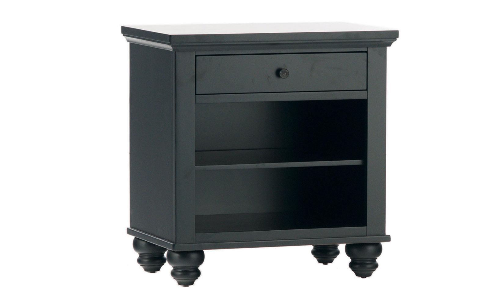 Cambridge Black One Drawer Nightstand Schneiderman's Furniture