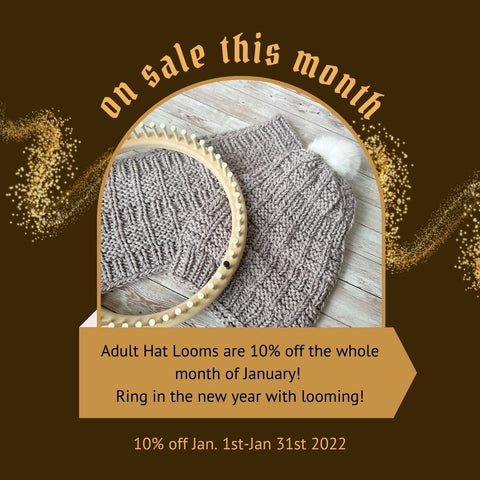 Adult Hat looms 10% off all of January