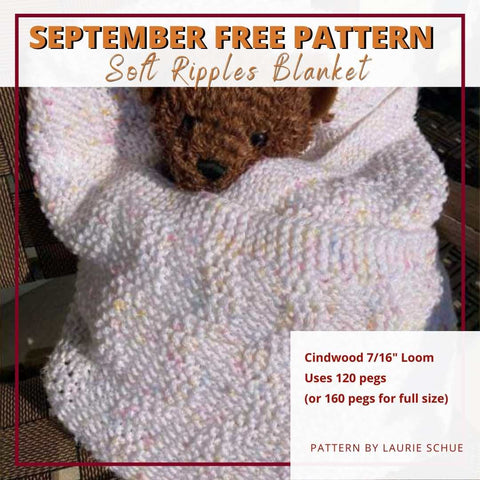 Free September Pattern: Soft Ripples Blanket by Laurie Schue