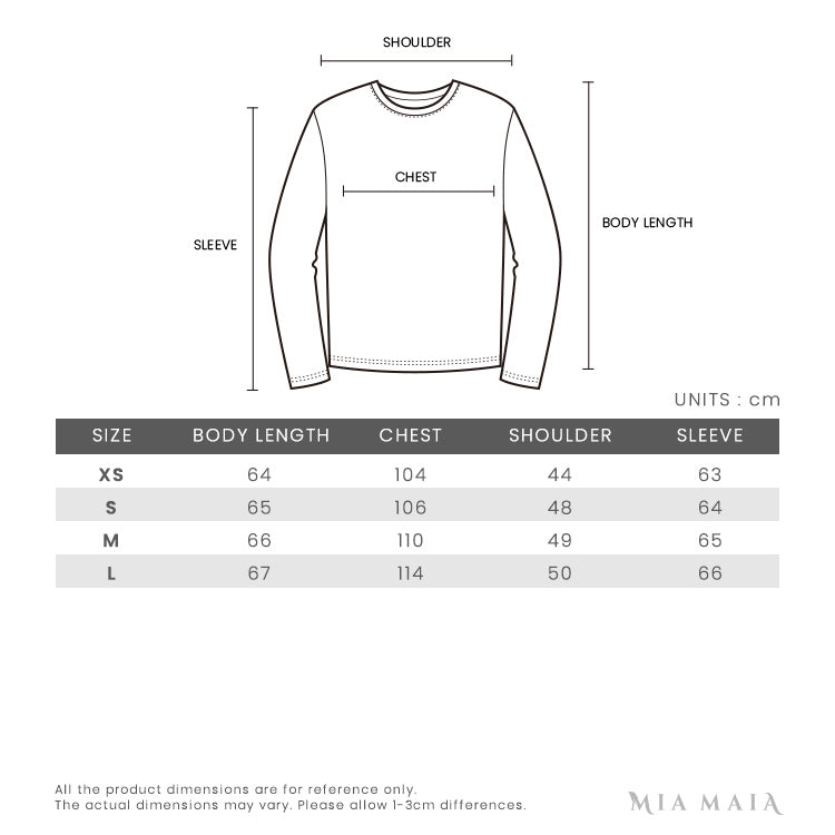 Size Chart of Balenciaga Jacquard Logo 