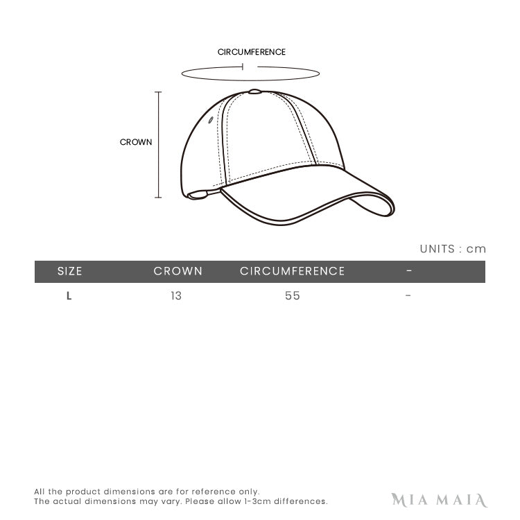 Logo Cap | Size Chart – Mia Maia