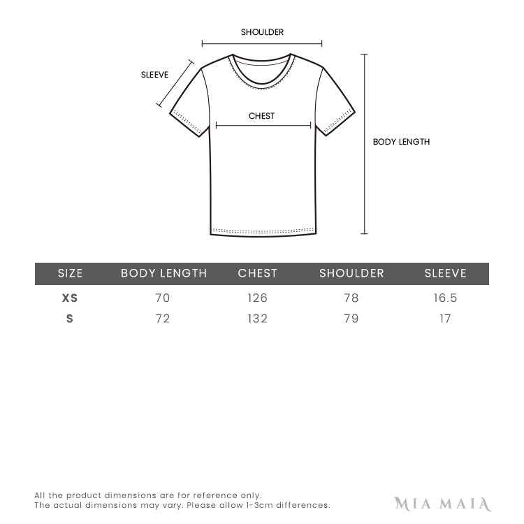 palm angels tee size chart