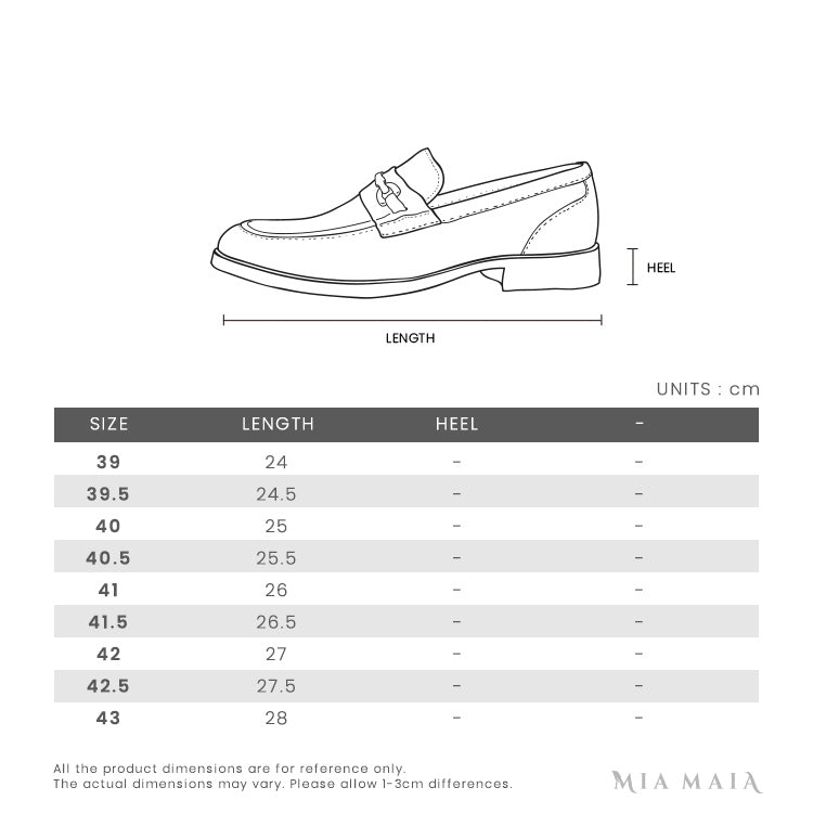 Sneakers | Size Chart – Mia Maia