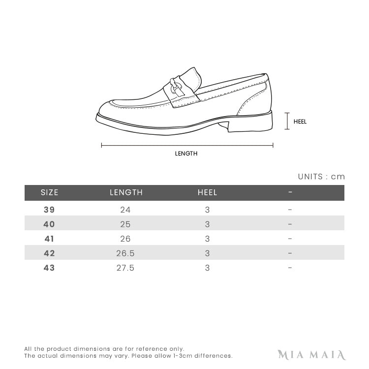 Sneaker | Size Chart – Mia Maia
