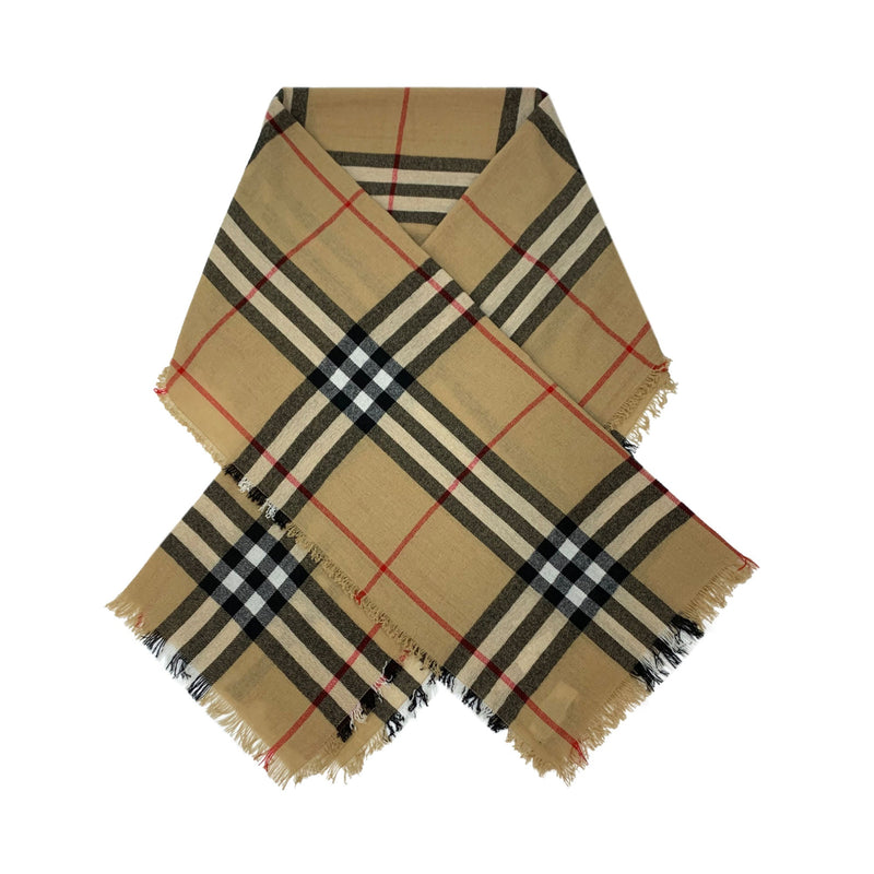 Burberry Logo Patch Checked Scarf | Designer code: 8046212 | Luxury Fashion  Eshop  – Mia Maia