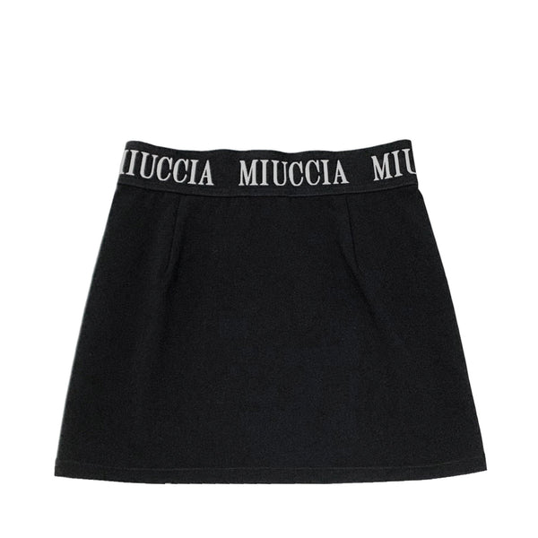 Miuccia Logo Waistband Skirt | Designer code: MC2022AW0108 | Luxury ...