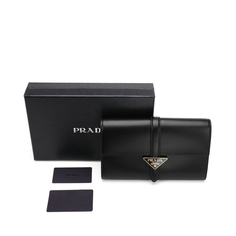 prada rectangular logo clutch bag