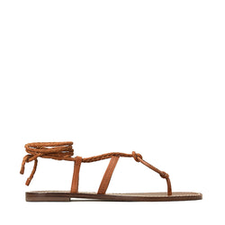 miller braided ankle tie logo sandal tory burch