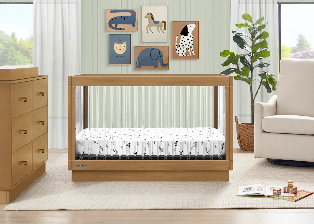 Delta Children- James Acrylic 4-in-1 Convertible Crib- Acorn