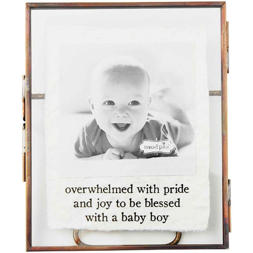 Mud Pie Baby Girl Glass Brass Frame – Crib & Kids