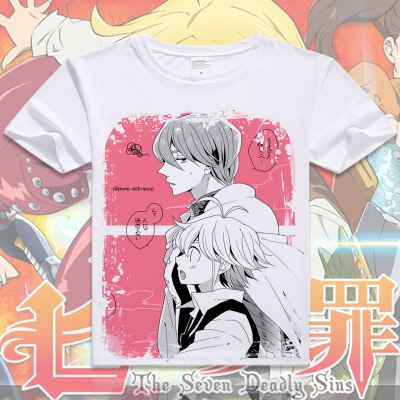 Anime The Seven Deadly Sins T Shirts Women Men Meliodas Golden