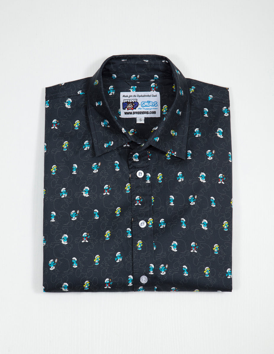 Smurfs Short Sleeve Button Up Shirt – Preppy Pop®