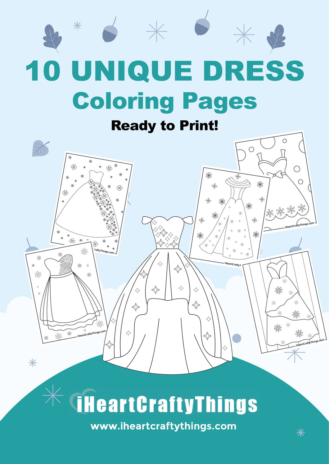  48 Dress Coloring Pages To Print  Free