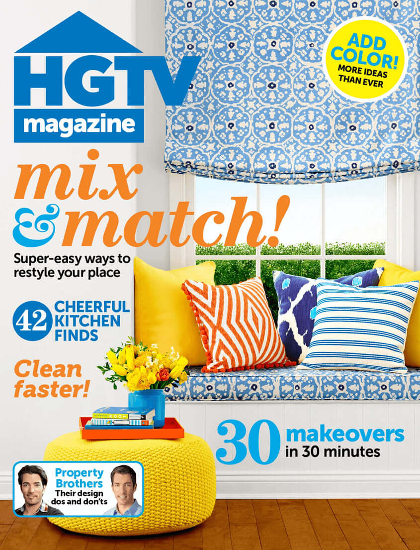 HGTV magazine cover where Color Cord Company was featured